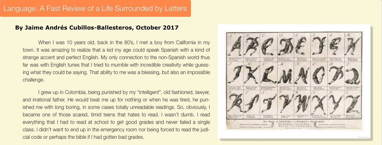 Preview of the article: Language. A Fast Review of a Life Surrounded by Letters.